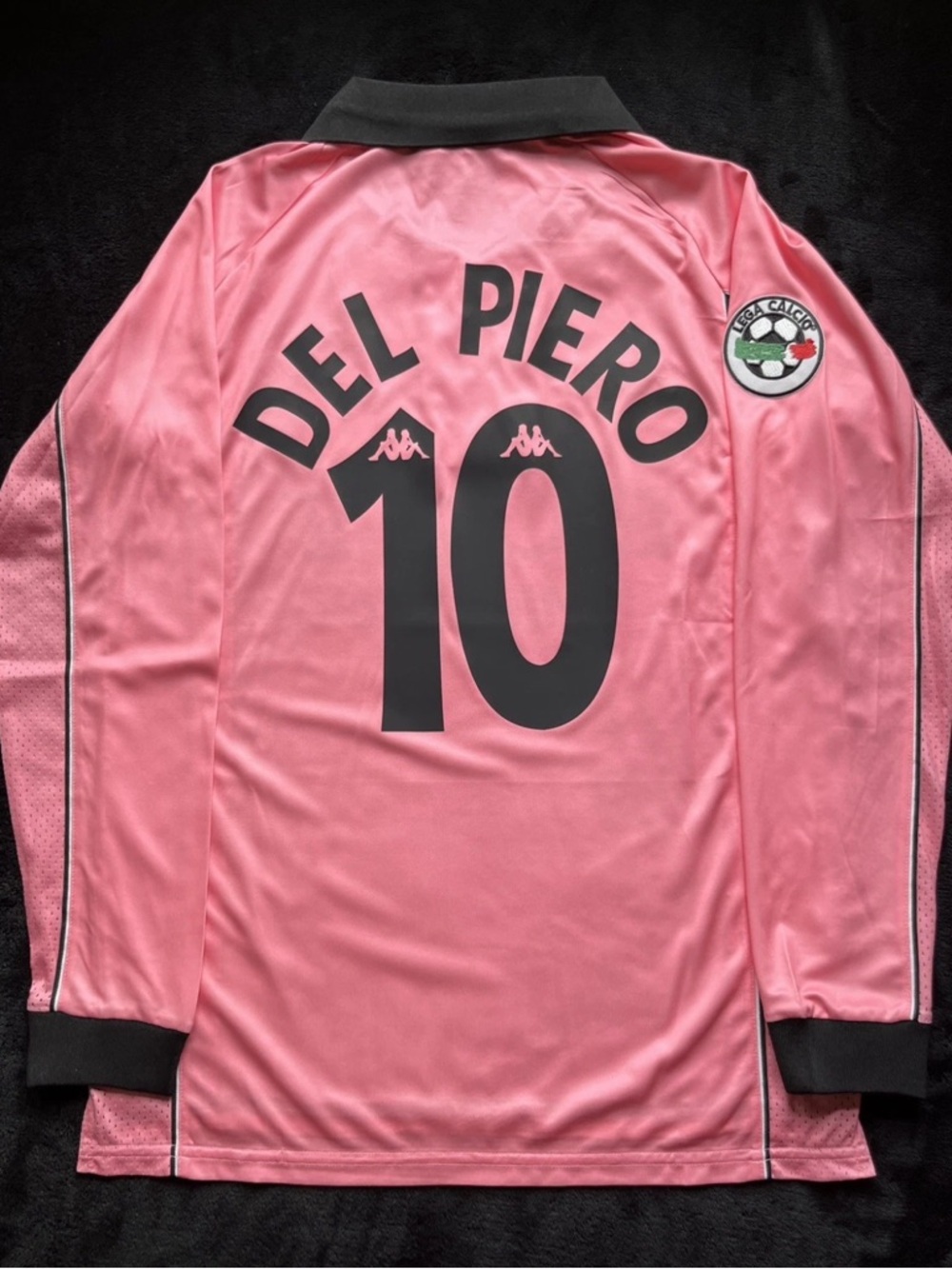 Del Piero #10 Juventus 1997 Longsleeve Pink Away Retro Soccer Jersey